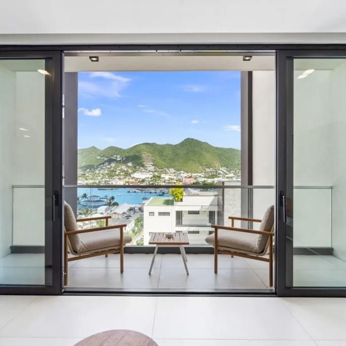Balcon appartement B226 The Hills Résidence Sint Maarten